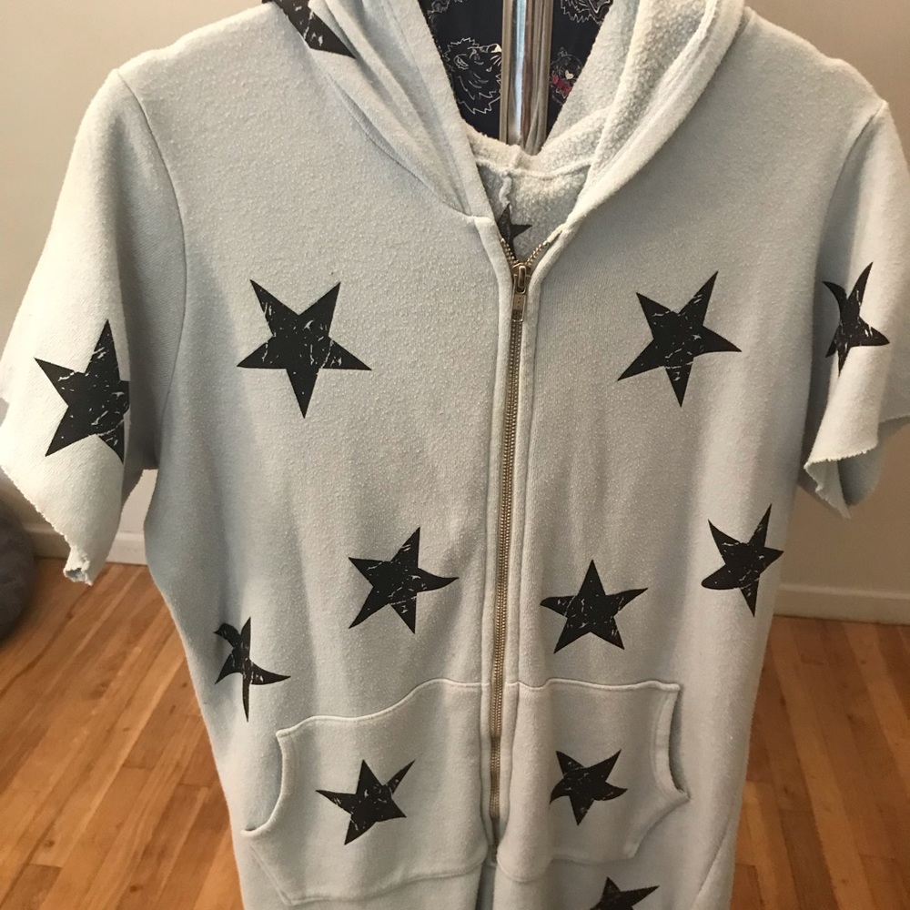 Blue star fleece Romper